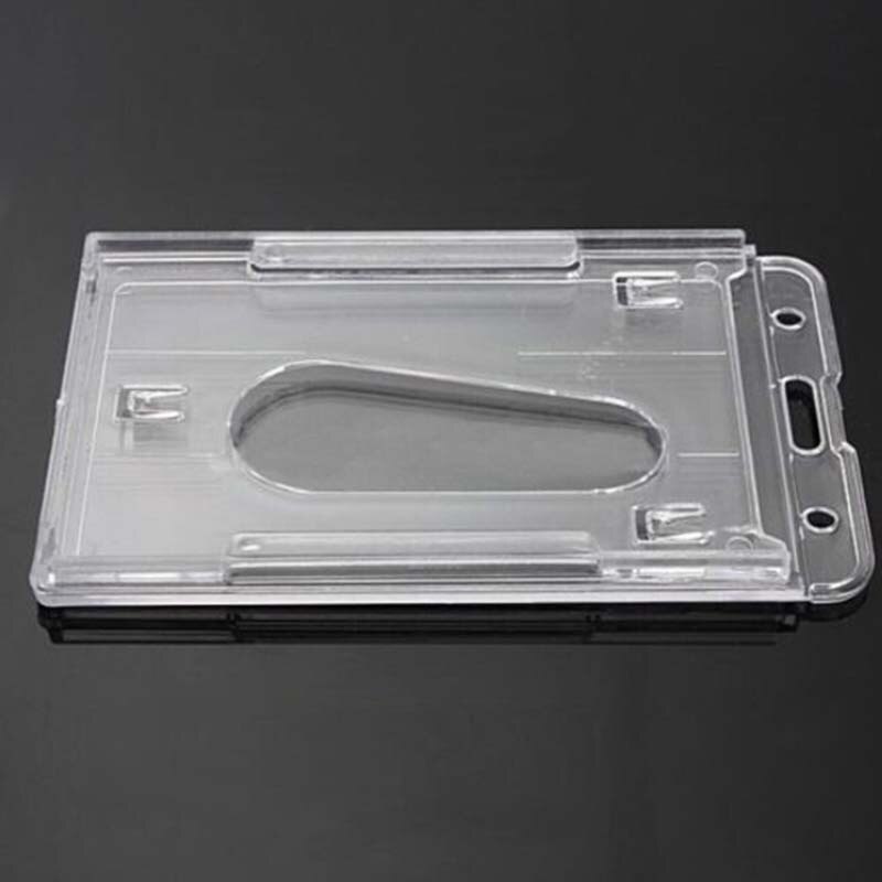 100x60mm pulgar transparente deslizar hacia fuera bolsillo de plástico tarjeta de crédito de negocios funda, soporte organizador de escritorio Accesorios