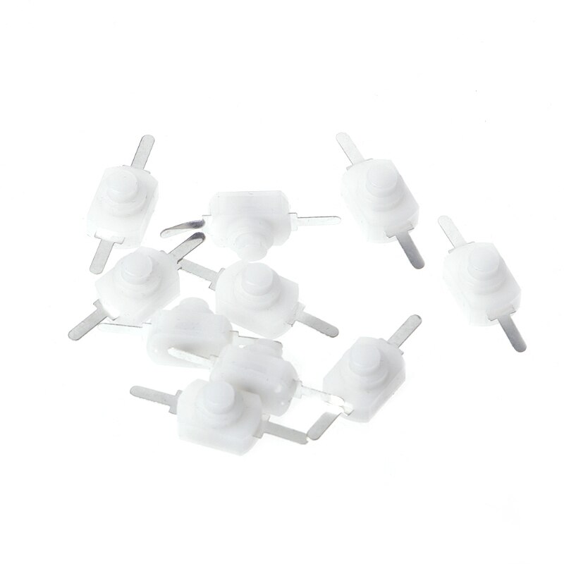 10 Pcs DC Latching Push Button Switch On Off For Torch Flashlight Light Lamp Wall Outlet 62KD