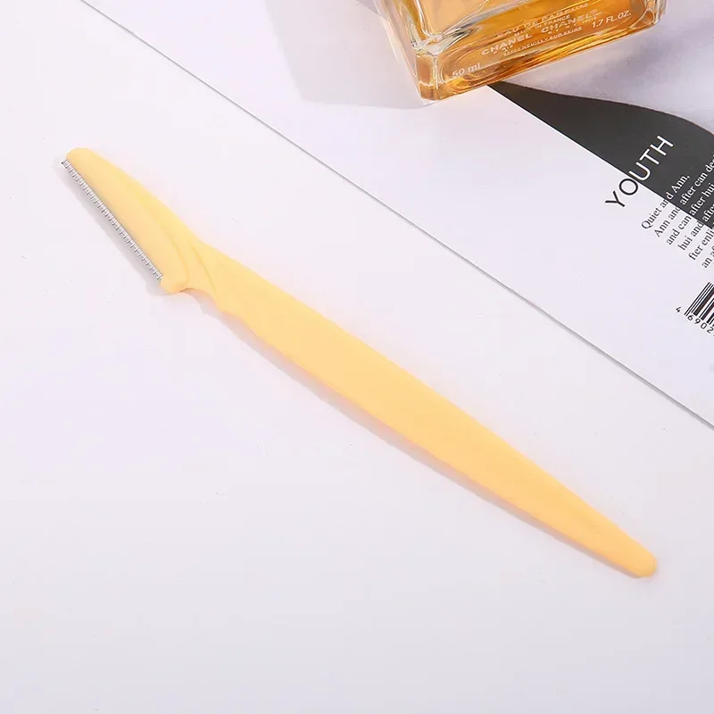 1/3 Uds recortador de cejas afeitadora Facial para mujeres Lade Eye Brow Shaper cara maquinilla de afeitar utensilio para eliminar el vello Facial herramienta cosmética de maquillaje de belleza: YELLOW