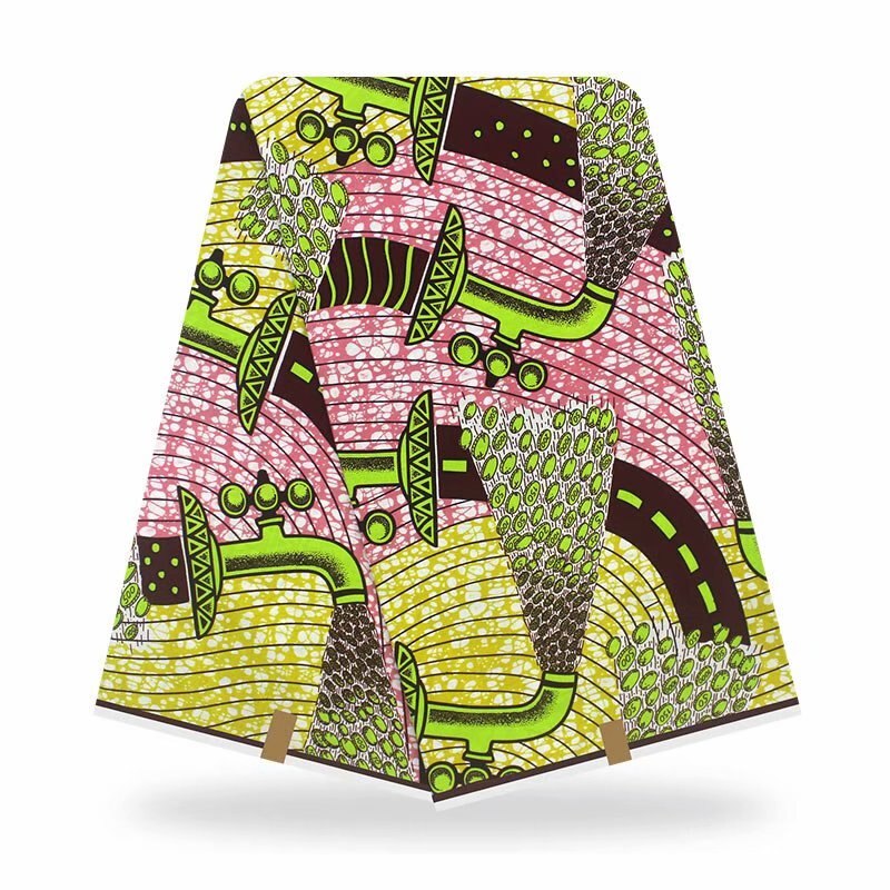 Seneste originale ægte afrikansk voks 100%  bomuldsstoffer stof med afrikansk vokstryk 6 yards til syning  y20702-6: Som billede 11