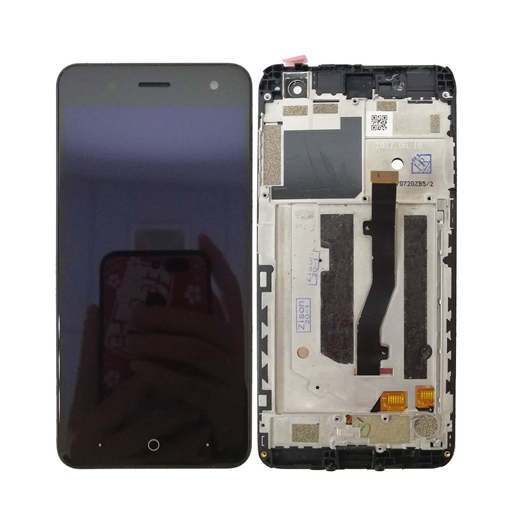 Pantalla LCD de 5 pulgadas con marco para ZTE Blade V8 mini V0850, digitalizador con Sensor táctil, montaje completo, reemplazo de pantalla V8mini