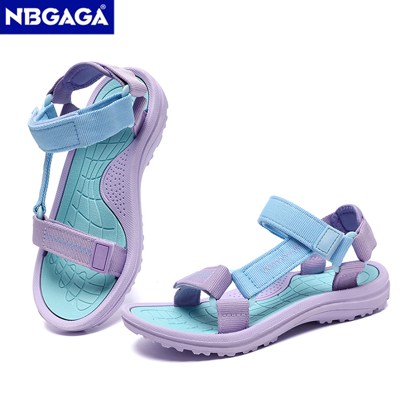 Summer Breathable Sport Sandals for Children Girls' Outdoor Beach Shoes Open-Toe Comfortable Walking Sandals Size 30-38