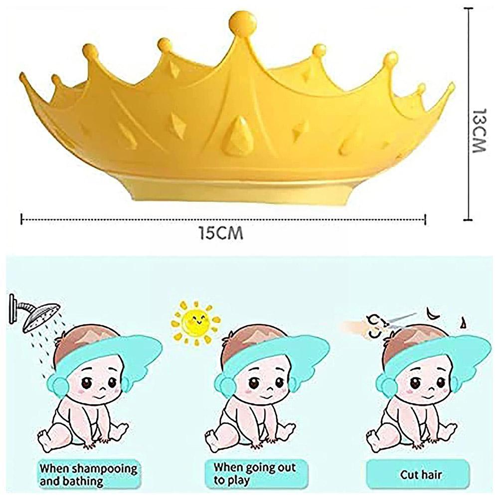 Casquette de douche avec couronne ajustable pour bébé, chapeau de shampoing, de bain et de lavage des cheveux, protège les enfants, empêche l&#39;eau de pénétrer dans les oreilles, C7v4