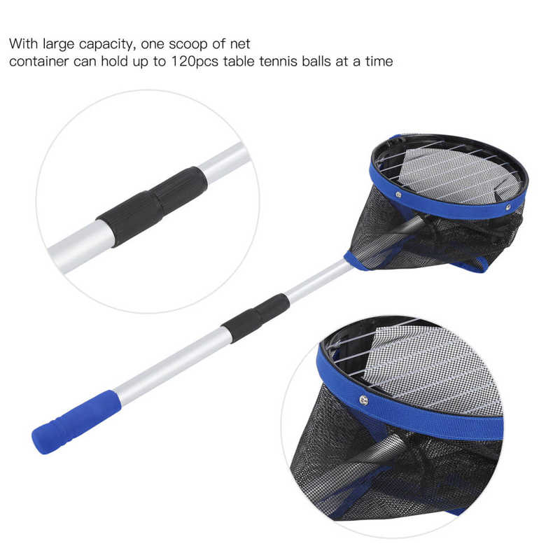 Table Tennis Ball Collector - Large Capacity Net Bag - Portable Ping Pong Ball Picker Equipment