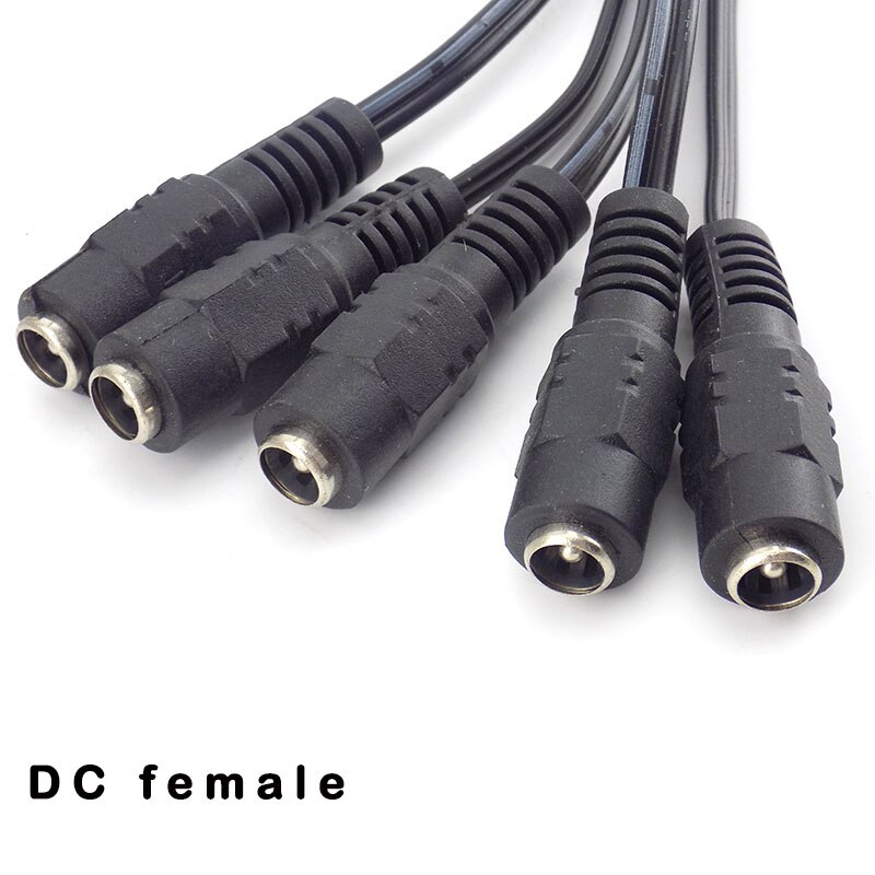 Conectores de extensión de 12V CC macho hembra adaptador de Cable enchufe fuente de alimentación 5,5x2,1mm LED tira de luz CCTV cámara de 26cm de longitud