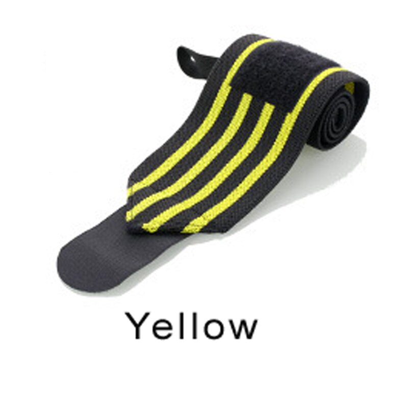 sports ElasticWrap bandage Wrist guard for badminton dumbbell booster belt wristband: YELLOW