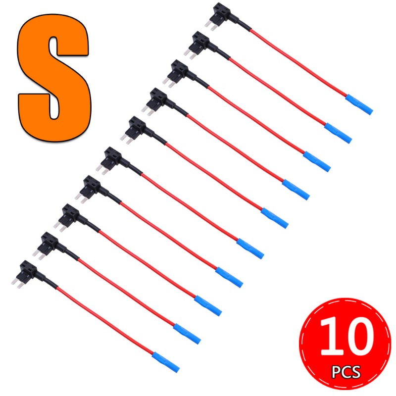 GETAJGHSD 8-Piece Car Fuse Tap Kit – Inline Holders For Mini, Small, Medium & Micro Blade Fuses (Fuses Not Included)