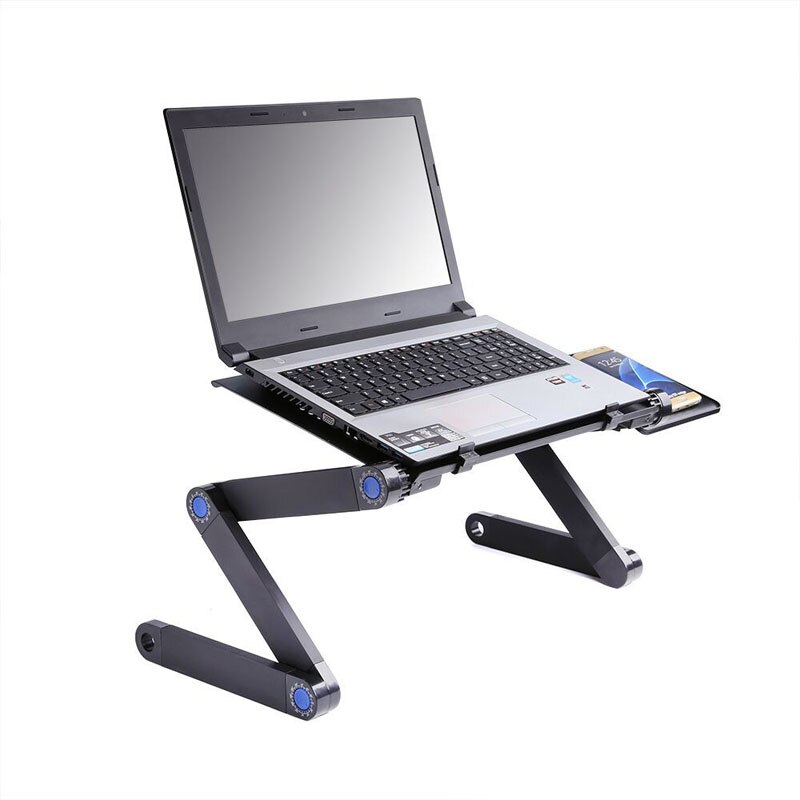 Justerbart laptopbord fällbart bärbart skrivbord ergonomiskt bärbart datorfack pc bordsstativ anteckningsbokstativ med fläkt