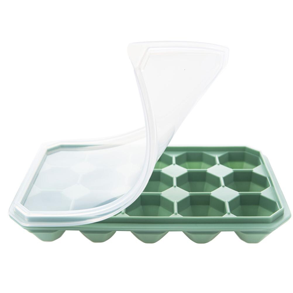 15 Lattice Diamond Ice Tray Cube Mold Whiskey Maker Ice Cream Molds Form Chocolate Mold For Party Bar Ice Mold Silicone Ice Cube: green