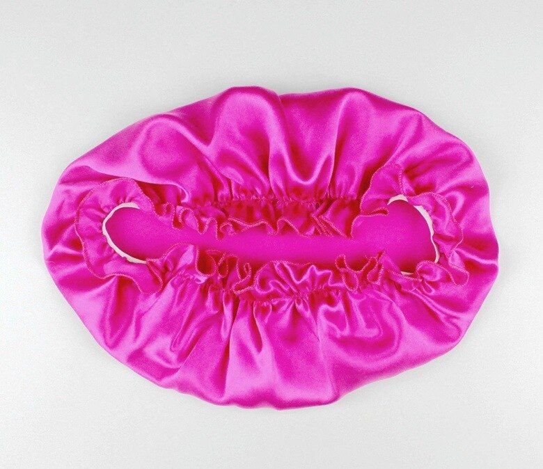 Yifei hårstyling ren silke sovehue kvinde hue sæt kasket 100%  morbær silke natkatte: Lavendel