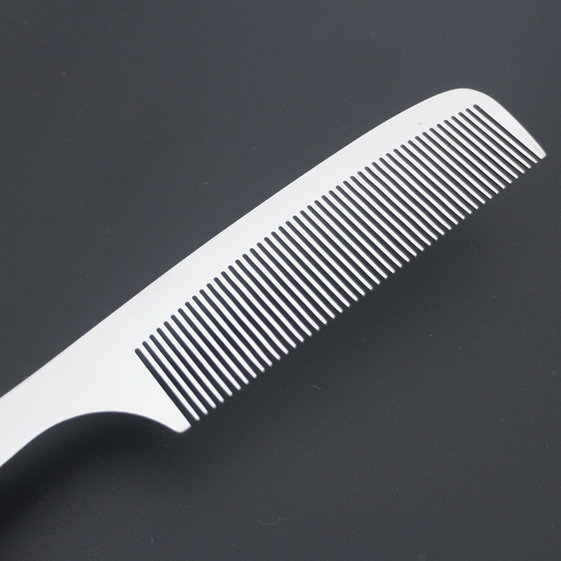 Kapper Salon Haar Knippen Kam Ultra-Dunne Rvs Silver Metal Kam Barbershop Kappers Haar Knippen Tools Kammen