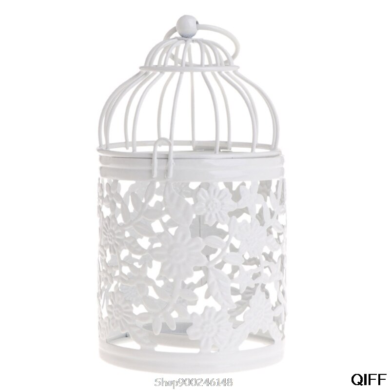 Hollow Holder Candlestick Tealight Hanging Lantern Bird Cage Vintage Wrought N18 20: 5AC100492-H