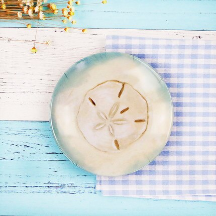 4 piece melamine plate set A5 melamine starfish stone Fish turtle Dessert salad dish European dinnerware suit BY01.1