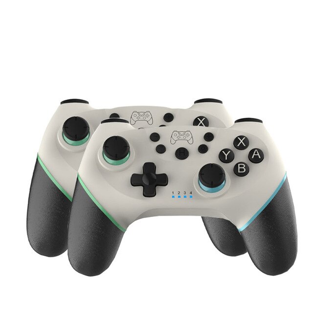 Bluetooth Pro Gamepad für N-Schalter NS-Schalter NS Schalter Konsole Wireless Gamepad Video Spiel USB Joystick Controller mit 6-Achse: 2pcs white1