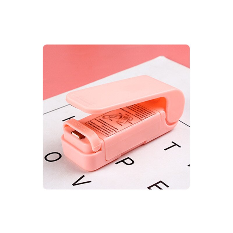 Draagbare mini warmtesealer impulssealer seal verpakking plastic zak impulssealer seal verpakking plastic zak werkgereedschap: Licht oranje