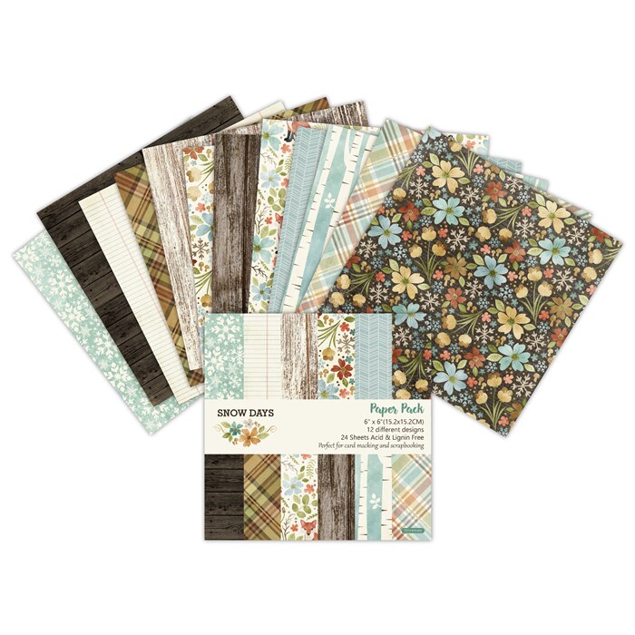 DIY sneeuw dag stijl Scrapbooking papier pack van 24 sheets handgemaakte ambachtelijke papier ambachtelijke Achtergrond pad 919