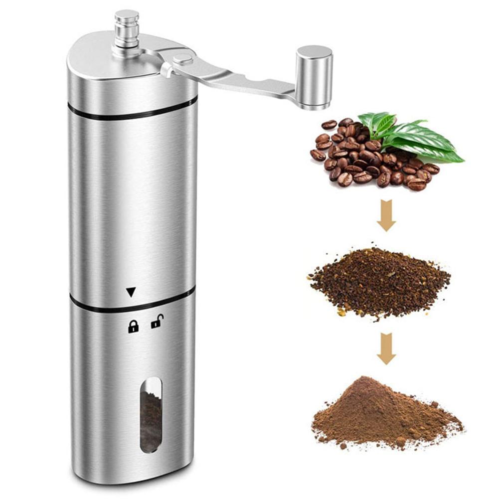 Edelstahl Dreieck Kaffeemühle Manuelle Hand Kurbel Bohne Mühle Kaffeemühle Espresso Hersteller Coffeeware Kaffeemühlen