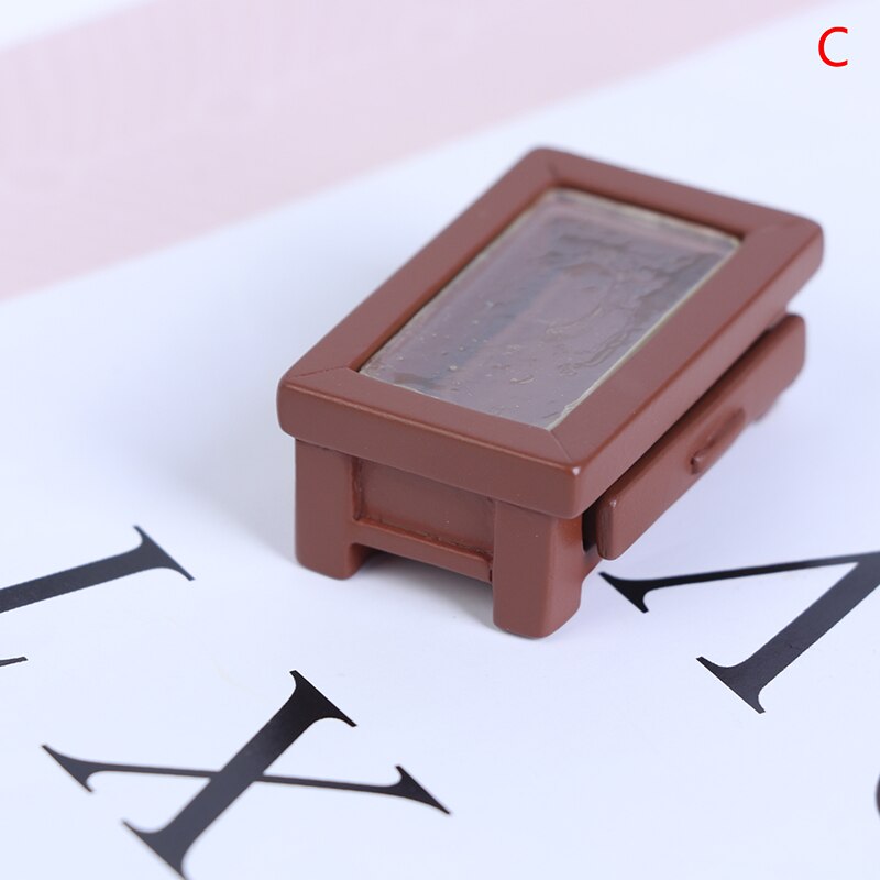 Mini Wooden Coffee Table Simulation End Table Furniture Toys For Doll House Decoration Accessories 1/12 Dollhouse Miniature: LJTOY259-C