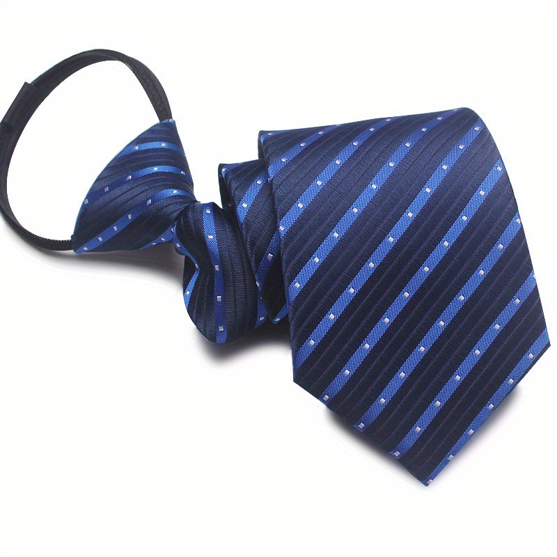 Easy Pull Lazy Tie 1pc 7CM/2.75inch Convenient Tie Business Leisure Navy Blue Series: DARK GRAY