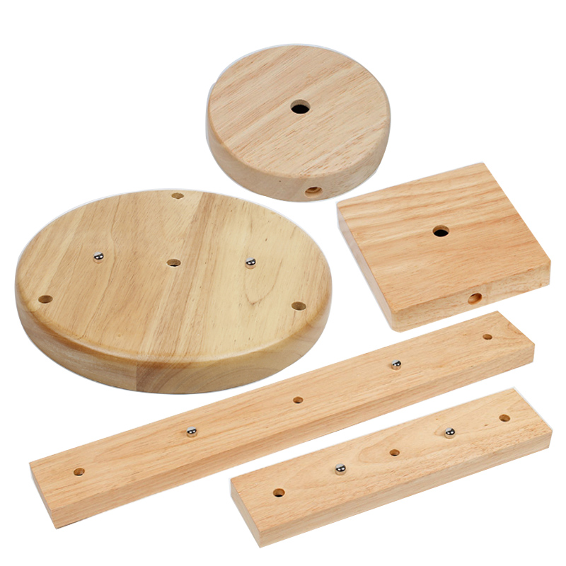 Base de lámpara de estilo conciso, placa de techo moderna, soporte de techo de madera e27, accesorios de iluminación DIY