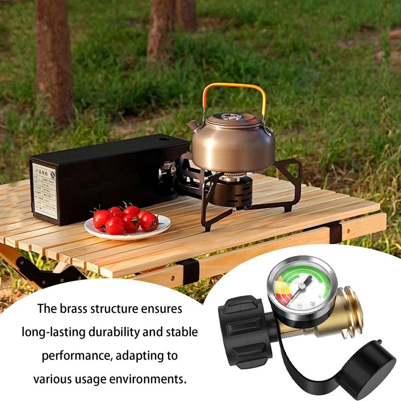 Propane Gauge Portable Metal LP Tank Gauge Propane Meter Heavy Duty Pressure Gauge Propane Cylinder Gauges for Barbecue
