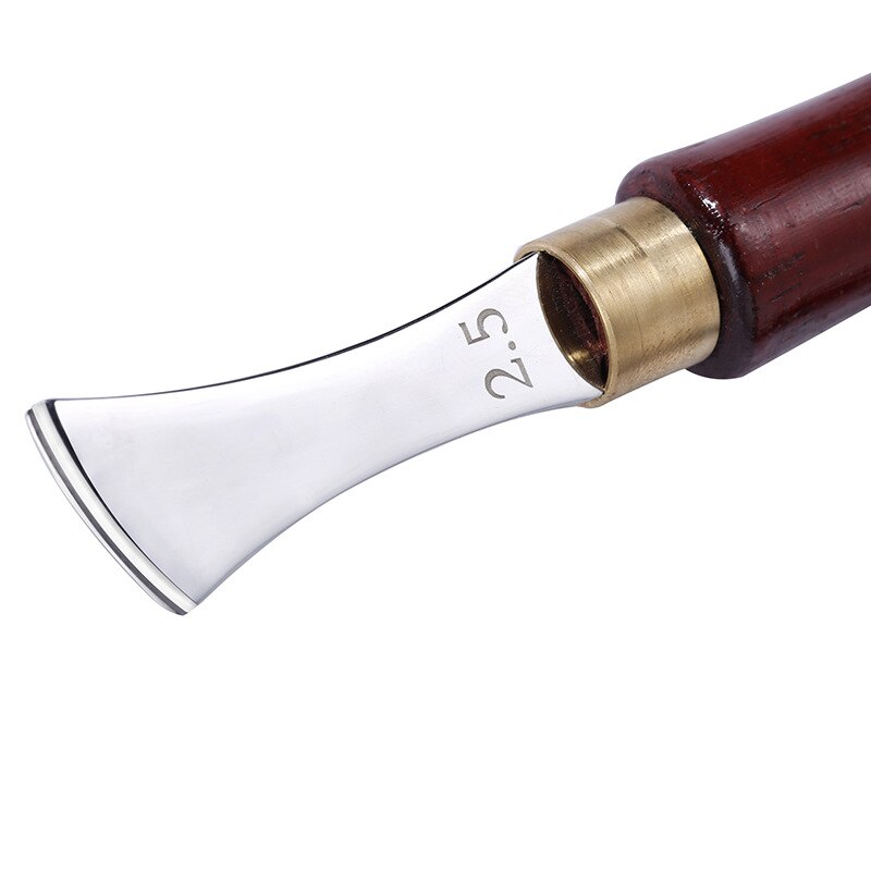 Outil de rainage des bords en cuir 1/2/2.5MM | Lame en acier inoxydable, rainure peu profonde, ligne de presse, finition polie, bord de marquage du tranchant de presse: 2.5MM