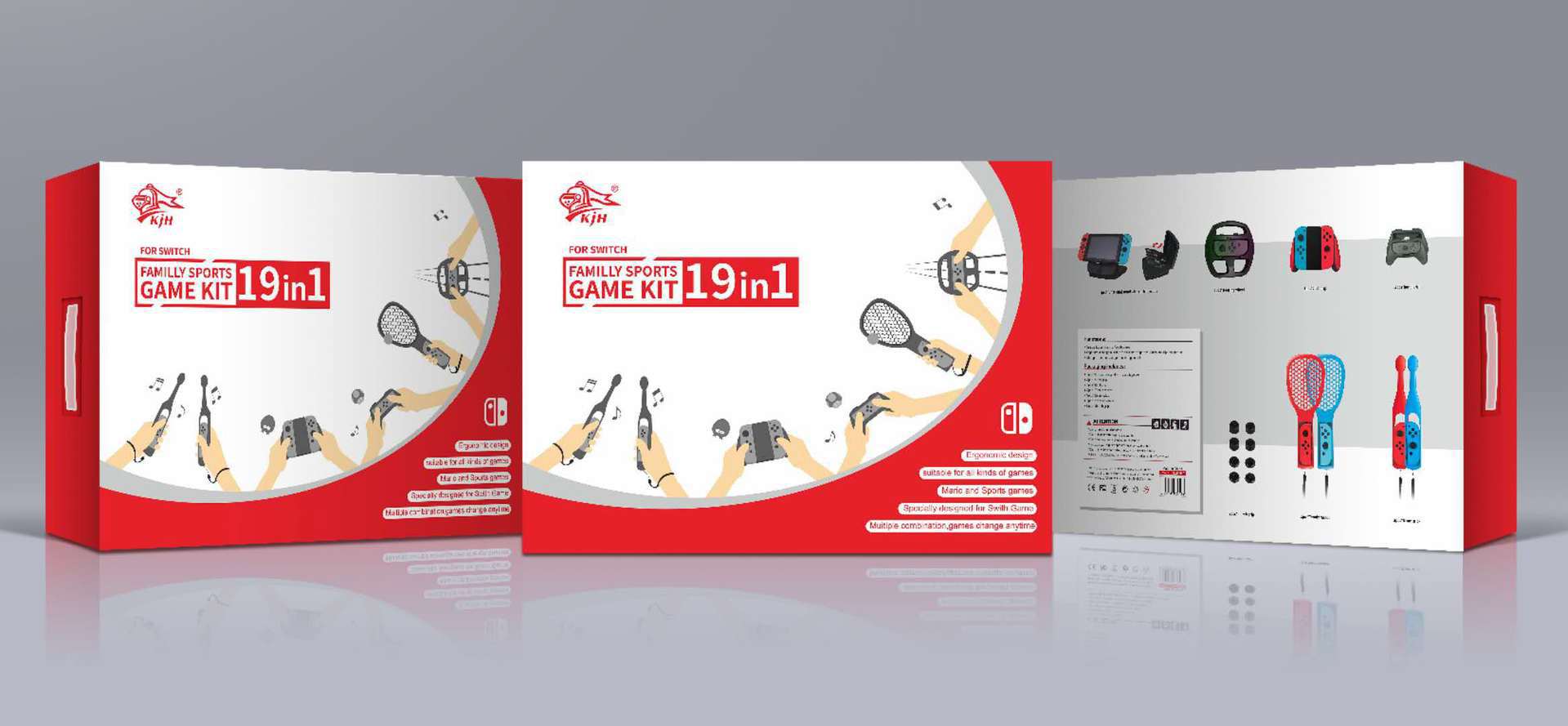 Switch 19 In 1 Set Taiko Stok Tennisracket Grip Rocker Cap Card Box Thuis Schakelaar Game Sport Set