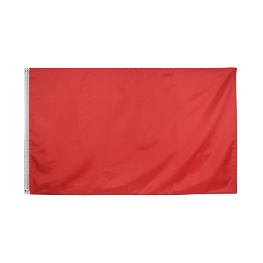 90X150cm WHITE Flag Solid Color banner: RED