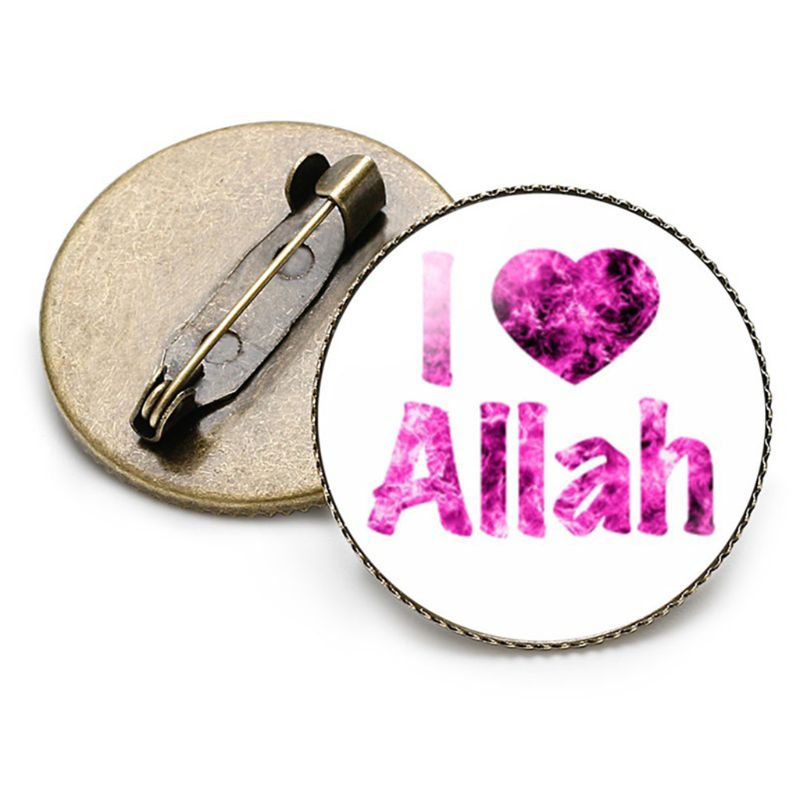 Metaal Glas Broche Vrouwen Charmant Kraag Pin Badge Moslim Islam Allah Sieraden Accessoires: 13