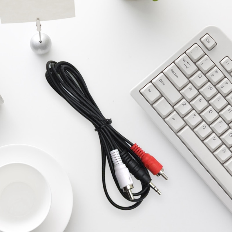 3.5MM AUX HEADPHONES JACK PLUG TO RCA STEREO AUDIO SOUND RED WHITE Y CABLE CORD 3.5mm Aux in to 2 Red White RCA Stereo Audio Y