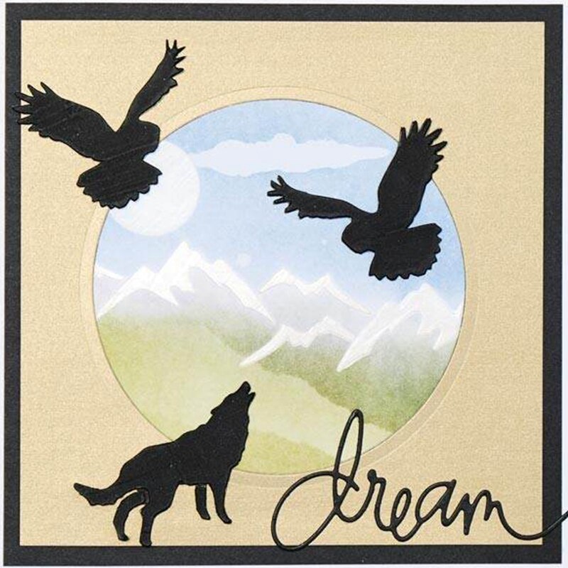 Forest Landscape Stencil for DIY Scrapbooking Decorative Embossing Paper Cards Crafts Plastic Templates Drawing Sheets 6x6inches