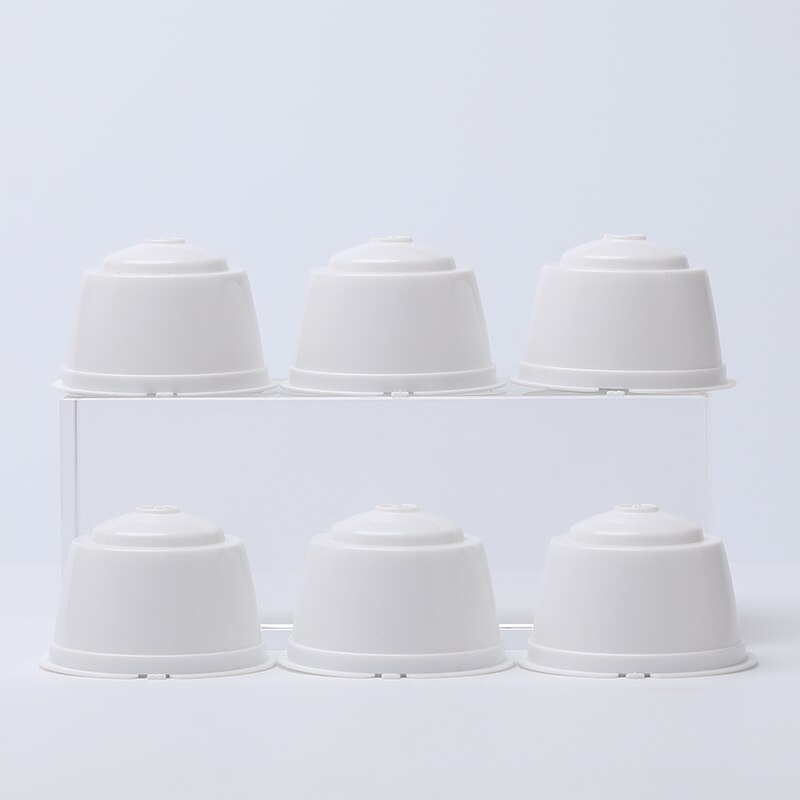 Capsules de café réutilisables pour Dolce Gusto, dosette pour nescafé, avec cuillère, brosse, accessoires de cuisine, 6 pièces: 6pcs-white