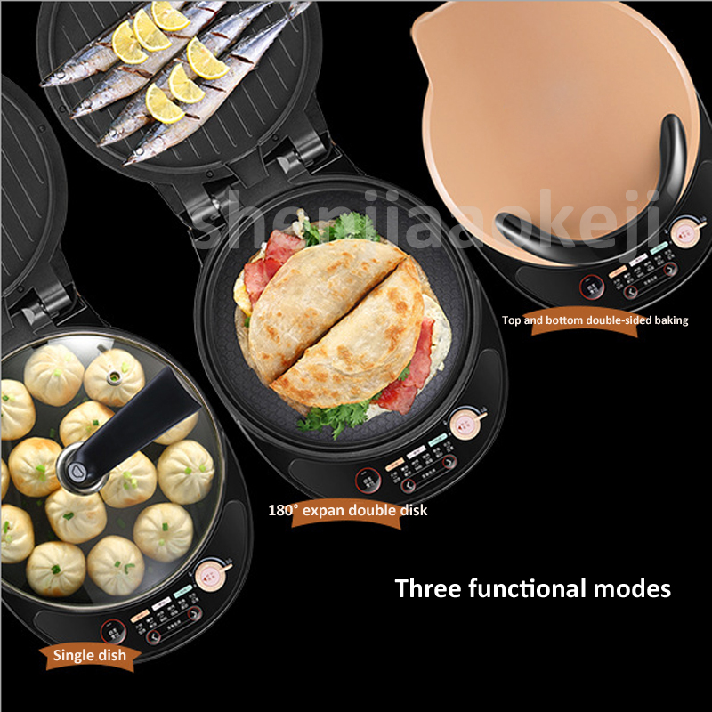Multifunctionele Elektrische Crêpe Bakpan Huishoudelijke Pannenkoek Maker Machine non-stick Dual-side Verwarming EU/AU /UK Plug 220 V