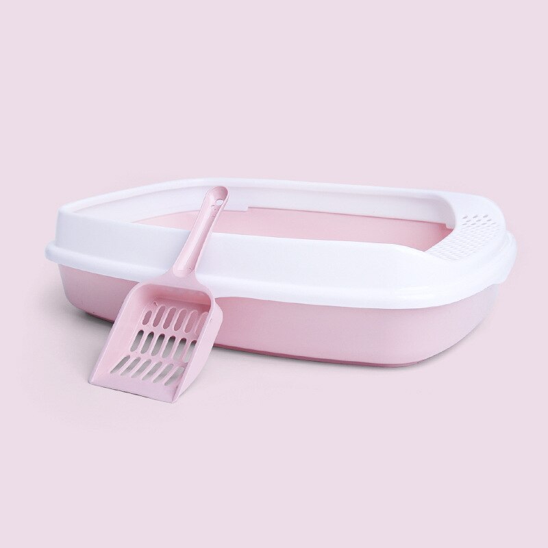 Puppy kat binnenhuis plastic zandbak met schepje kattenbak kattenbak hond lade huisdier hondentoilet bedpan katten toilettraining kit: 2