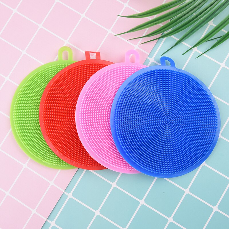 Zachte siliconen afwas kom pot pan schoonmaaksponzen schuursponsjes magische schoonmaakborstels kookgereedschap keukenaccessoires