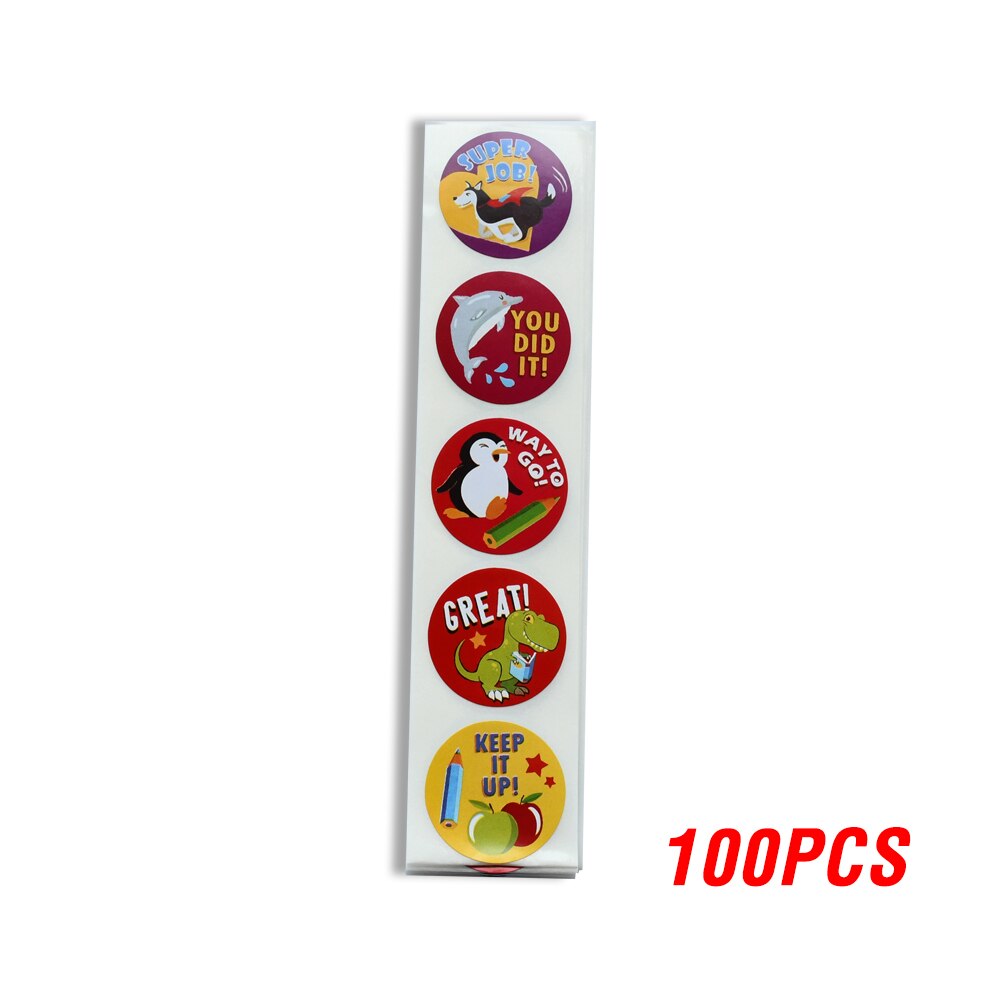 100-500pcs/roll Lovely Cat Stickers For School Reward Stickers Classroom Decoration Encouragement Sticker For Student Teacher: QY531-100pcs