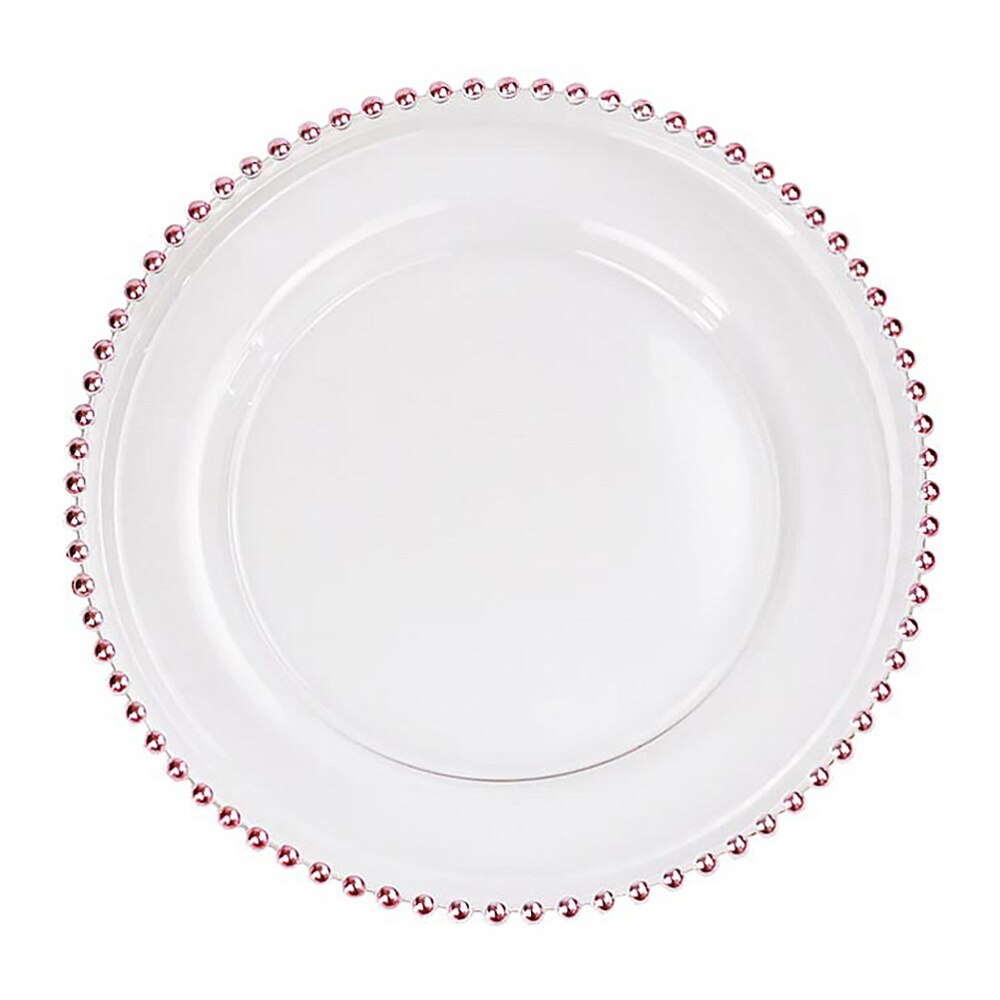 Assiette en verre pour Steak de grande , pour salade, vaisselle en verre (27), 1 pièce: 33X33X2.5CM