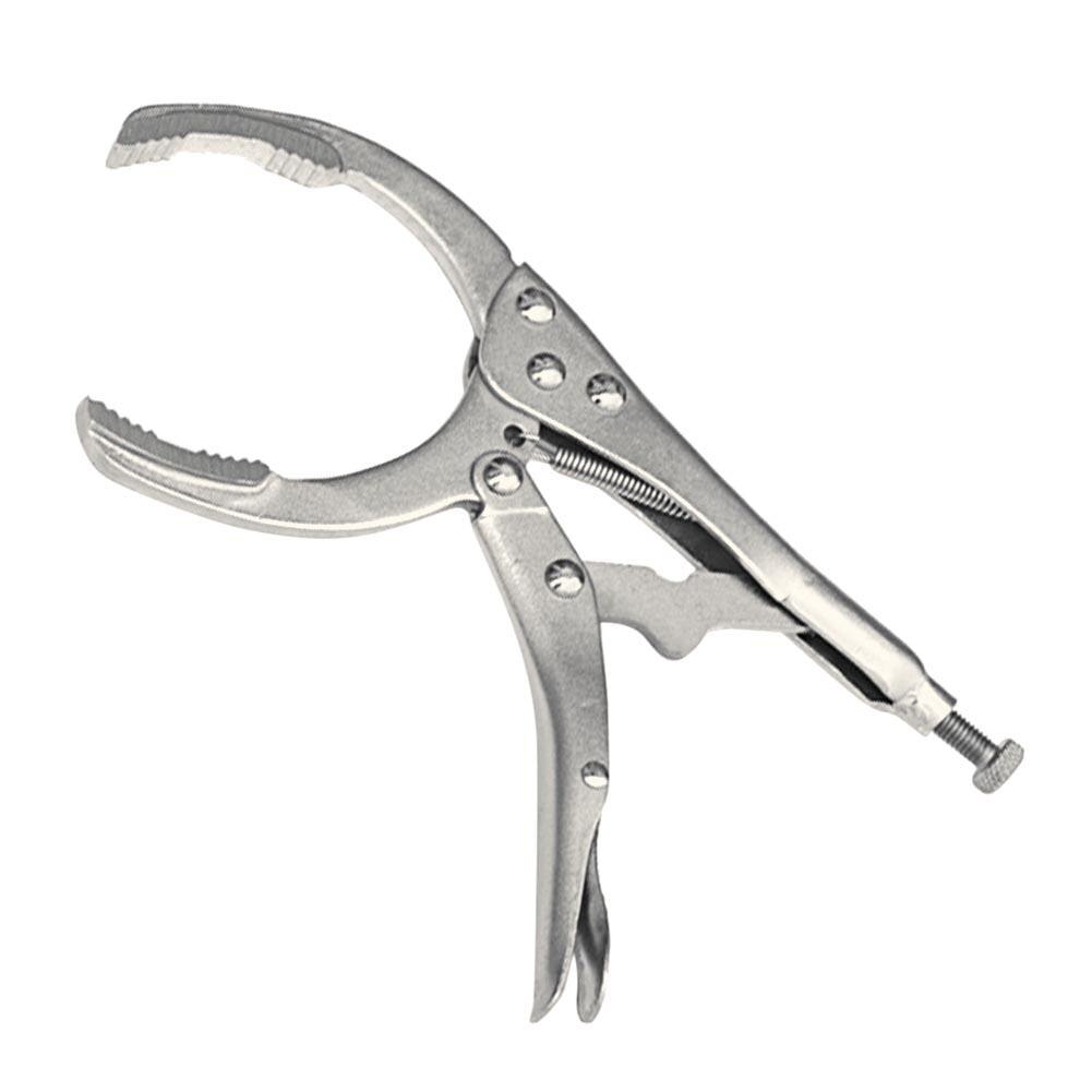 1Pc Legering Staal Oliefilter Tangen Remover Wrench Tool Vice Locking Grip Vise Grote Nikkel Plating Auto Onderhoud Moersleutel