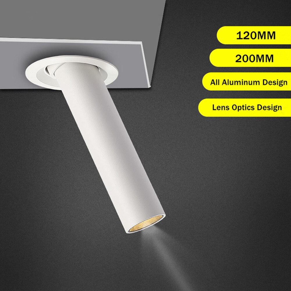 Inbouwspot Plafond Led Downlight Lange Buis Indoor Led Plafondlamp 12W Spot Led Lamp Voor Woonkamer Slaapkamer kantoor