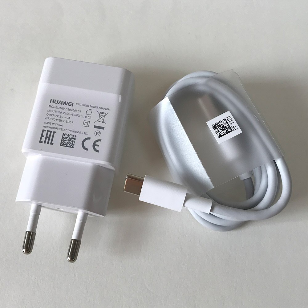 Original Huawei Charger 5V 2A EU plug Usb 3.1 Type-C cable charge adapter for P20 lite P9 P10 Nova 3 smartphone 4: EU x Type C Cable