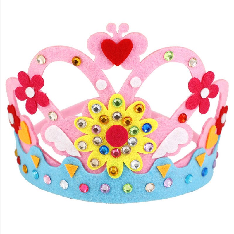 DIY Handwerk Spielzeug Crown Kreative Papier Pailletten Blumen Sterne Muster Spielzeug für Kinder Kinder Kindergarten Kunst Party Dekorationen: 1