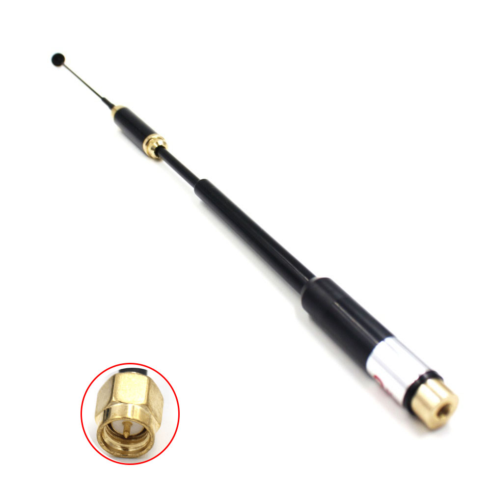 Antena teleskopowa AL-800 dwuzakresowy SMA-F antena o dalekim zasięgu 144/430MHz dla UV-25D Leixen NOTE TYT BAOFENG UV-25 Walkie Talkie: Black