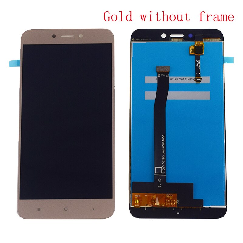 5.0 "Lcd Voor Xiaomi Redmi 4X Lcd-scherm Touch Screen Met Frame Digitizer Vervanging Voor Xiaomi Redmi 4X Display 4X Pro Lcd: Gold no frame