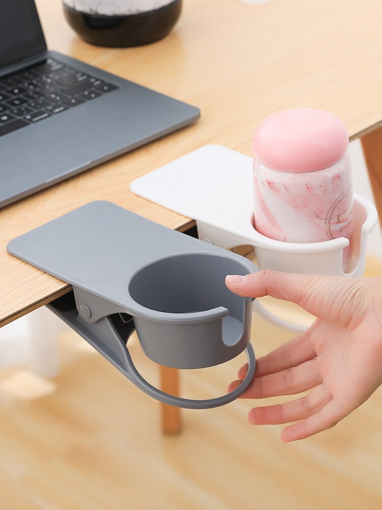 Étagère de rangement créative avec clip, finition de bureau, support pour tasse de table, rangement pour cuisine
