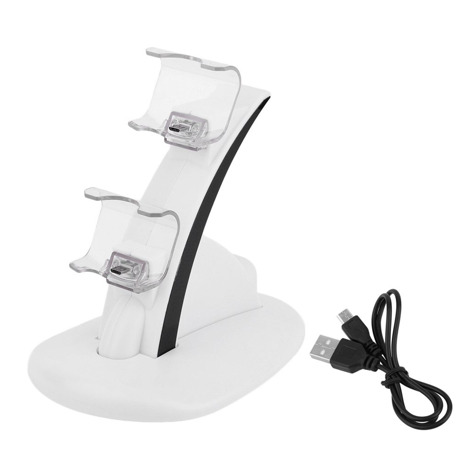 Led mikro-dobbelt controller holder oplader 2 led mikro-usb håndtag hurtig opladning dockstation stand oplader til  ps4 controllere