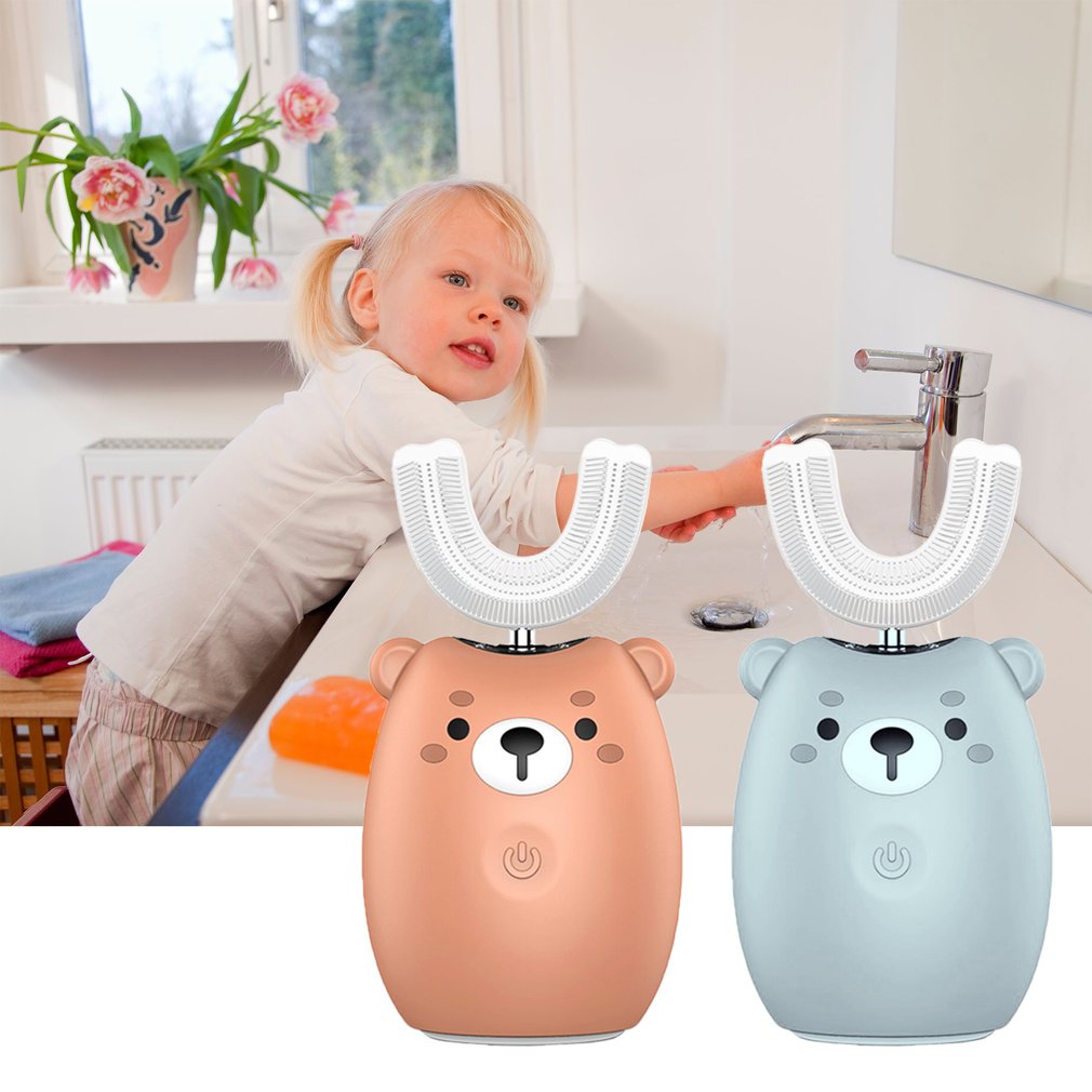 Children U-Type Electric Toothbrush Rechargeable Sonic Automatic Electric Toothbrush Without Toothpaste
