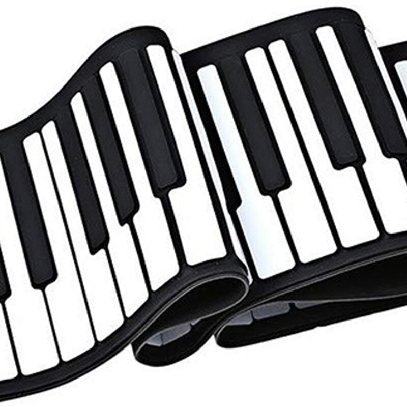 SEWS-Hand Roll Piano, Portable 61 Keys Smart Folding Piano Silicone Hand- Rolled Electronic Pianos Beginner Instrum