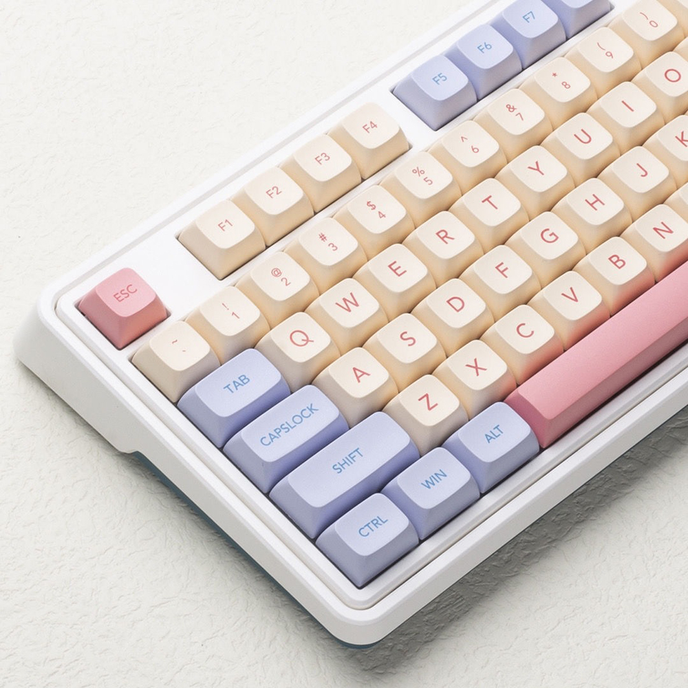 Marshmallow 132 klawisze nasadki na klawisze PBT barwnik sublimacyjny profil XDA dla przełącznika MX Fit 61/64/68/87/96/104/108 klawisze klawiatury XDA