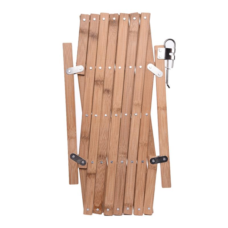 Protection extensible chien de compagnie porte clôture pour animaux de compagnie clôture en bois rétractable bébé sécurité porte réglable chien fournitures porte coulissante