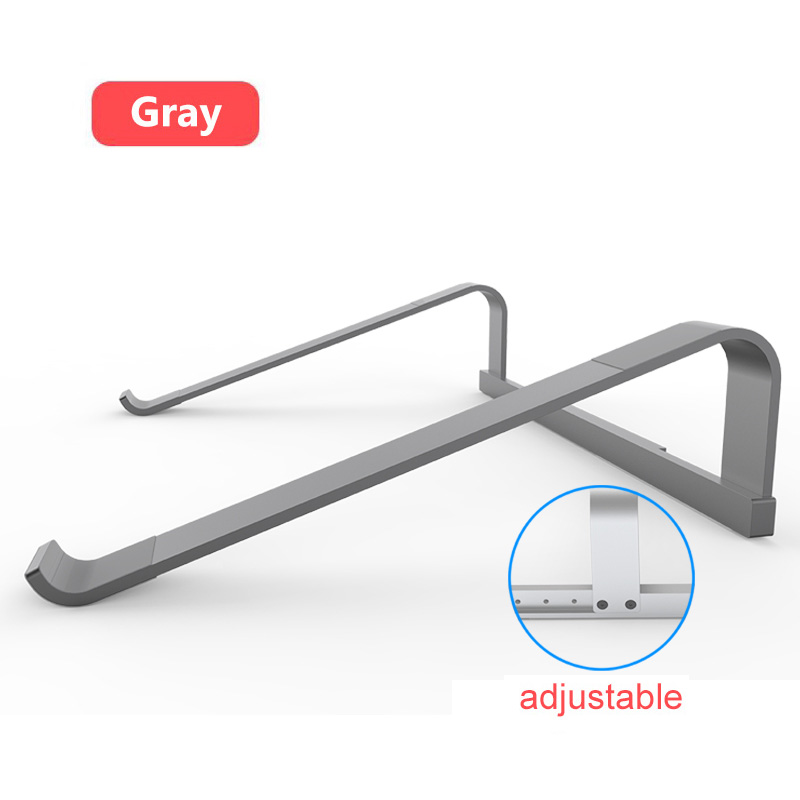 Laptopständer für macbook pro notebookständer faltbare tablet-ständerhalterung aus aluminiumlegierung laptophalter für notebookkühlung: Grau verstellbar